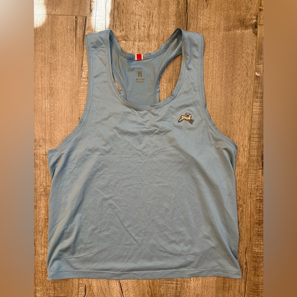 Light Blue Tracksmith Twilight Crop Top